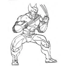 Dessin à colorier: Wolverine (Super-héros et Super-vilains) #74837 - Coloriages à Imprimer Gratuits