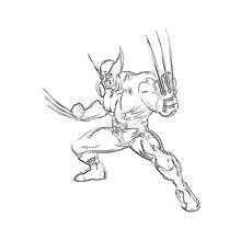 Dessin à colorier: Wolverine (Super-héros et Super-vilains) #74840 - Coloriages à Imprimer Gratuits