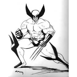 Dessin à colorier: Wolverine (Super-héros et Super-vilains) #74844 - Coloriages à Imprimer Gratuits