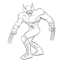 Dessin à colorier: Wolverine (Super-héros et Super-vilains) #74856 - Coloriages à Imprimer Gratuits