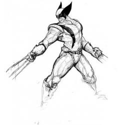 Dessin à colorier: Wolverine (Super-héros et Super-vilains) #74858 - Coloriages à Imprimer Gratuits