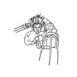 Dessin à colorier: Wolverine (Super-héros et Super-vilains) #74861 - Coloriages à Imprimer Gratuits