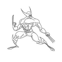 Dessin à colorier: Wolverine (Super-héros et Super-vilains) #74877 - Coloriages à Imprimer Gratuits