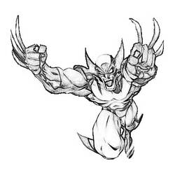 Dessin à colorier: Wolverine (Super-héros et Super-vilains) #74882 - Coloriages à Imprimer Gratuits