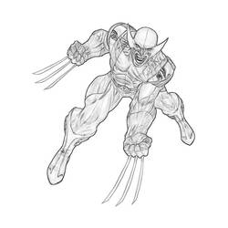 Dessin à colorier: Wolverine (Super-héros et Super-vilains) #74892 - Coloriages à Imprimer Gratuits