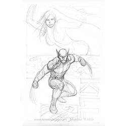 Dessin à colorier: Wolverine (Super-héros et Super-vilains) #74976 - Coloriages à Imprimer Gratuits
