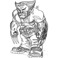 Dessin à colorier: Wolverine (Super-héros et Super-vilains) #75000 - Coloriages à Imprimer Gratuits