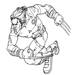 Dessin à colorier: Wolverine (Super-héros et Super-vilains) #75020 - Coloriages à Imprimer Gratuits
