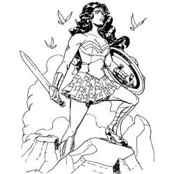 Coloriage Wonder Woman (Super-héros et Super-vilains) #196910 à imprimer et colorier