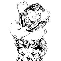 Coloriage Wonder Woman (Super-héros et Super-vilains) #196913 à imprimer et colorier