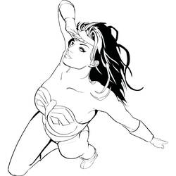 Coloriage Wonder Woman (Super-héros et Super-vilains) #196914 à imprimer et colorier