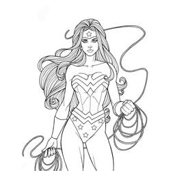 Coloriage Wonder Woman (Super-héros et Super-vilains) #196922 à imprimer et colorier