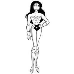 Coloriage Wonder Woman (Super-héros et Super-vilains) #196936 à imprimer et colorier
