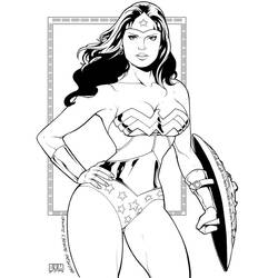 Coloriage Wonder Woman (Super-héros et Super-vilains) #196959 à imprimer et colorier