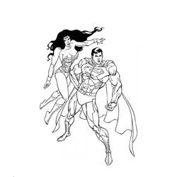 Coloriage Wonder Woman (Super-héros et Super-vilains) #196966 à imprimer et colorier