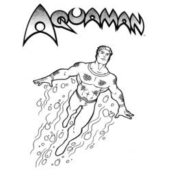 Dessin à colorier: Aquaman (Super-héros) #84970 - Coloriages à imprimer