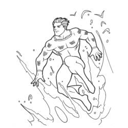 Dessin à colorier: Aquaman (Super-héros) #84976 - Coloriages à Imprimer