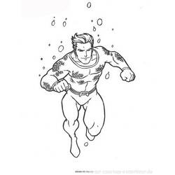 Dessin à colorier: Aquaman (Super-héros) #84977 - Coloriages à imprimer