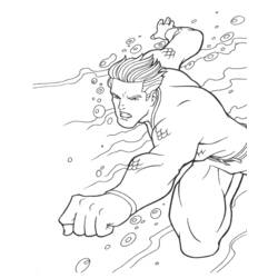 Dessin à colorier: Aquaman (Super-héros) #84999 - Coloriages à imprimer