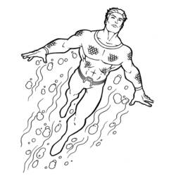 Dessin à colorier: Aquaman (Super-héros) #85014 - Coloriages à Imprimer