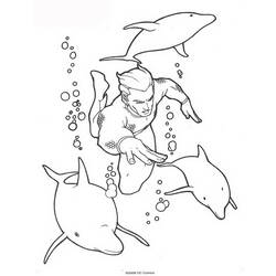 Dessin à colorier: Aquaman (Super-héros) #85024 - Coloriages à imprimer