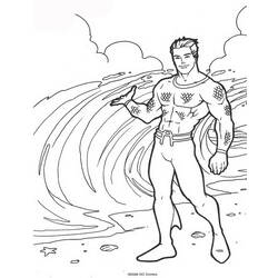 Dessin à colorier: Aquaman (Super-héros) #85153 - Coloriages à imprimer