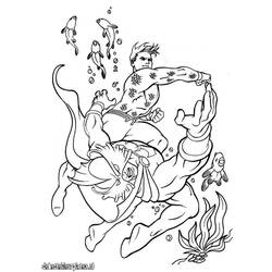 Dessin à colorier: Aquaman (Super-héros) #85160 - Coloriages à imprimer