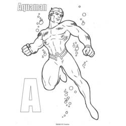 Dessin à colorier: Aquaman (Super-héros) #85165 - Coloriages à imprimer