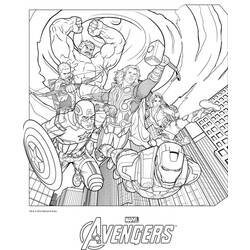 Dessin à colorier: Avengers (Super-héros) #74020 - Coloriages à imprimer