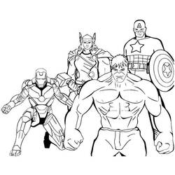 Dessin à colorier: Avengers (Super-héros) #74028 - Coloriages à imprimer
