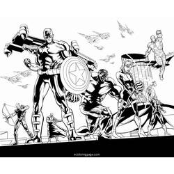 Dessin à colorier: Avengers (Super-héros) #74076 - Coloriages à Imprimer Gratuits