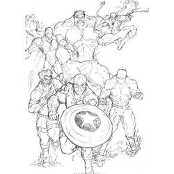Dessin à colorier: Avengers (Super-héros) #74110 - Coloriages à imprimer