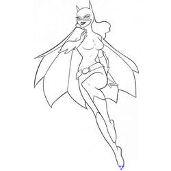 Dessin à colorier: Batgirl (Super-héros) #77734 - Coloriages à Imprimer