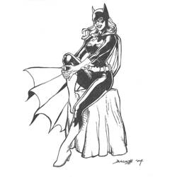Dessin à colorier: Batgirl (Super-héros) #77735 - Coloriages à imprimer