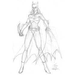 Dessin à colorier: Batgirl (Super-héros) #77745 - Coloriages à Imprimer