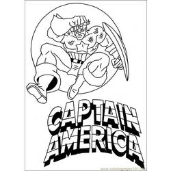 Dessin à colorier: Captain America (Super-héros) #76569 - Coloriages à Imprimer Gratuits