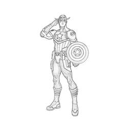 Dessin à colorier: Captain America (Super-héros) #76648 - Coloriages à Imprimer