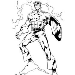 Dessin à colorier: Captain America (Super-héros) #76692 - Coloriages à Imprimer Gratuits