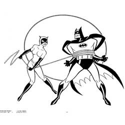 Dessin à colorier: Catwoman (Super-héros) #78102 - Coloriages à Imprimer Gratuits