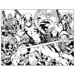 Dessin à colorier: Deadpool (Super-héros) #82848 - Coloriages à Imprimer Gratuits