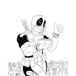 Dessin à colorier: Deadpool (Super-héros) #82880 - Coloriages à Imprimer Gratuits