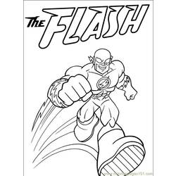 Dessin à colorier: Flash (Super-héros) #83349 - Coloriages à imprimer