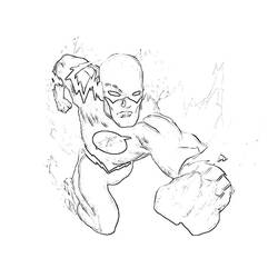Dessin à colorier: Flash (Super-héros) #83352 - Coloriages à imprimer