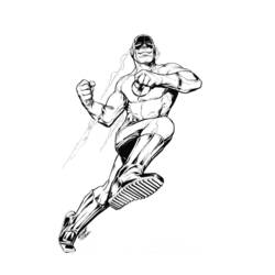 Dessin à colorier: Flash (Super-héros) #83358 - Coloriages à imprimer