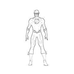Dessin à colorier: Flash (Super-héros) #83371 - Coloriages à imprimer