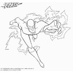 Dessin à colorier: Flash (Super-héros) #83375 - Coloriages à imprimer