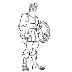 Dessin à colorier: Hercule (Super-héros) #84169 - Coloriages à Imprimer