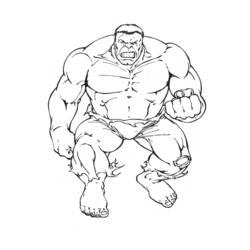 Dessin à colorier: Hulk (Super-héros) #79008 - Coloriages à imprimer