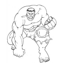 Dessin à colorier: Hulk (Super-héros) #79012 - Coloriages à Imprimer