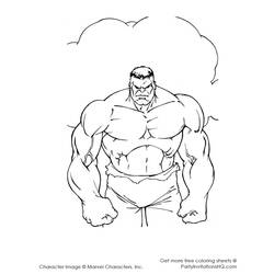 Dessin à colorier: Hulk (Super-héros) #79020 - Coloriages à Imprimer